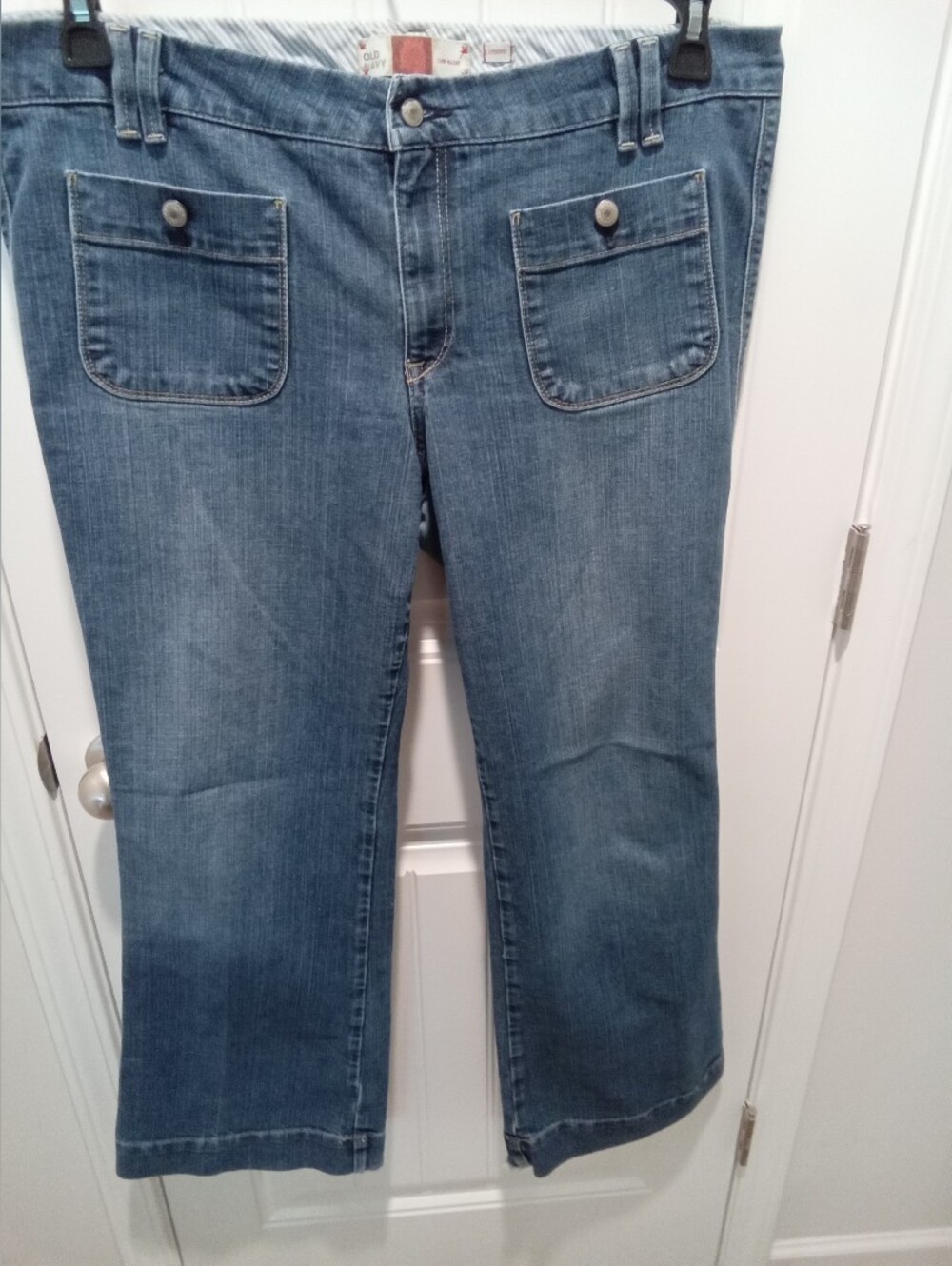 Vintage Old Navy Low Waist Stretch Size 18 Flare Leg w/Front Patch Pockets